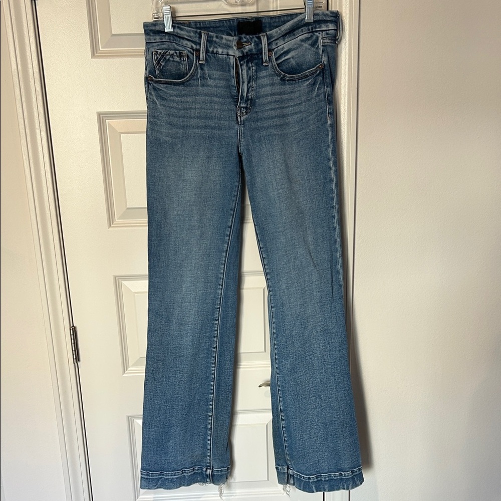 Classic Black Buckle Blue Women's Jeans